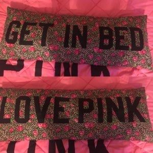 Vs pink body pillow case